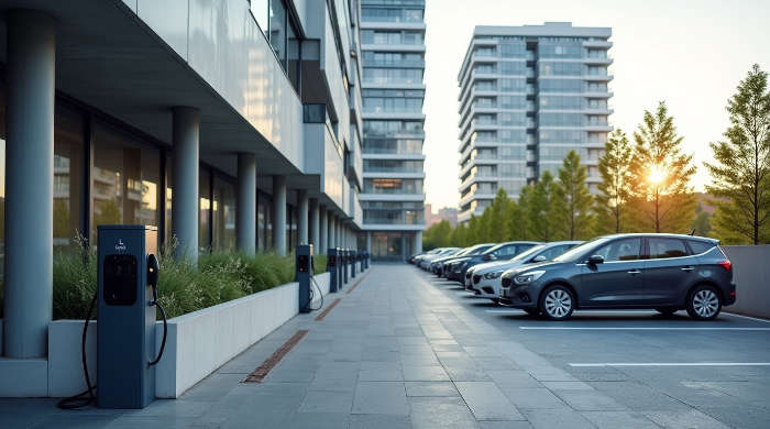 Parking avec borne de recharge pour voiture électrique à dijon